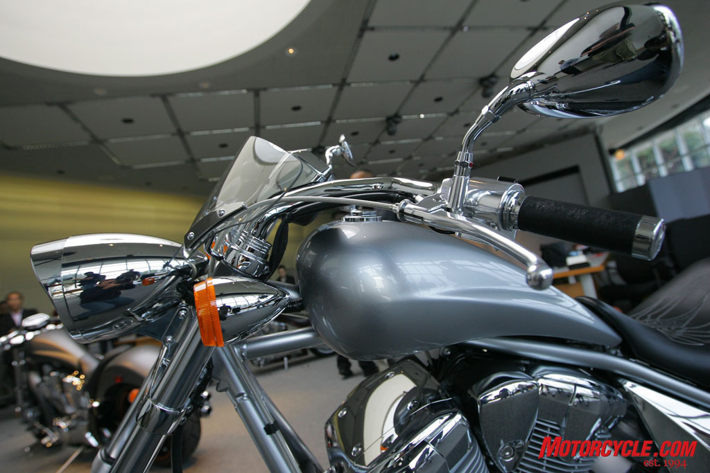 The flowing lines of the Fury’s fuel tank look good at any angle.